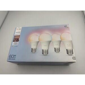 Philips Hue Essential 4 X E26 Smart LED Bulb A19 60W White & Color Ambiance 800L